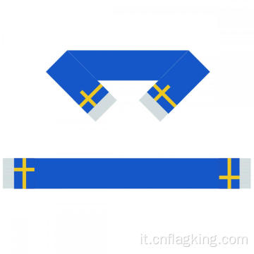 Sciarpa dei tifosi di calcio della sciarpa della squadra di calcio della bandiera della sciarpa della Svezia 15*150cm